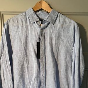 Men’s Medium Banana Republic Linen Dress Shirt. NWT